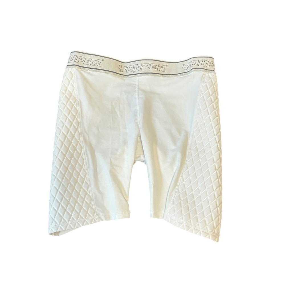 Youper Women's M White Padded Compression Softball Sliding Shorts NWT